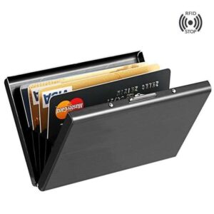 Ultra Thin Stainless Steel Metal Wallets RFID Blocking Card Holder