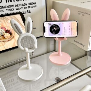 Cute Bunny Ear Phone Stand Holder Pink