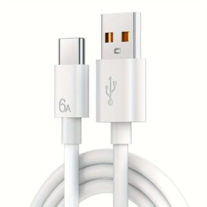 6A Dual USB Fast Charging Data Cable White